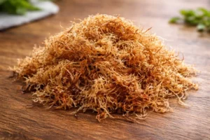 Puñado de musgo de Irlanda seco.