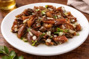 Plato con cochayuyo.