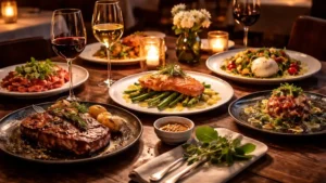 Cabecera de restaurantes con algas