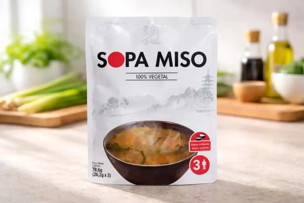 Paquete de sopa miso del Mercadona.